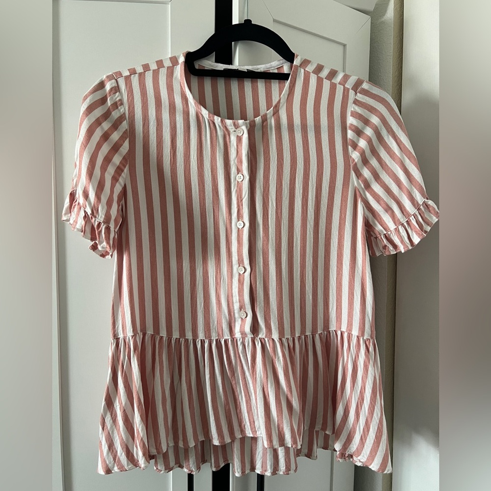 Madewell Studio Ruffle Hem Top